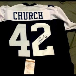 Barry church autographed jersey